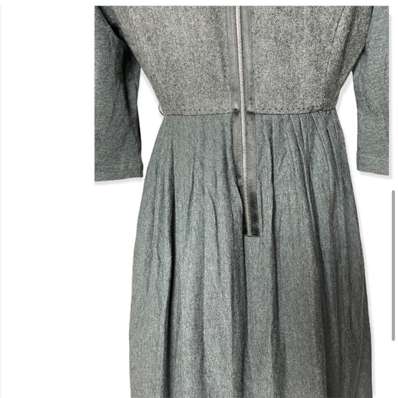 Phoebe Couture womens empire waist pleated wool scoop neck babydoll dress size 8 - Picture 4 of 12